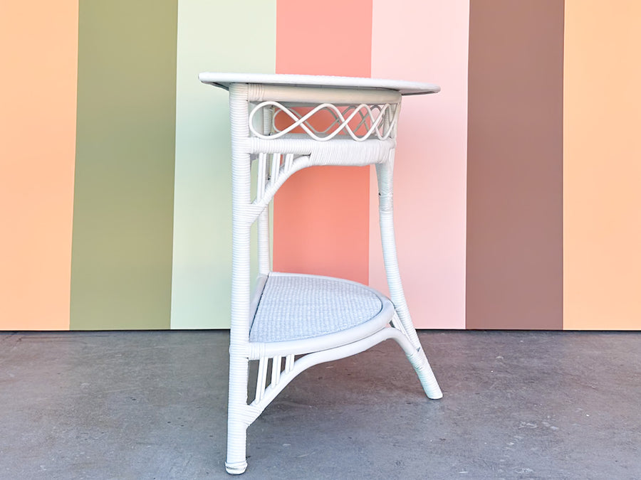 Wicker Chic Demilune