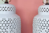 Pair of Palm Beach Style Pierced Lamps