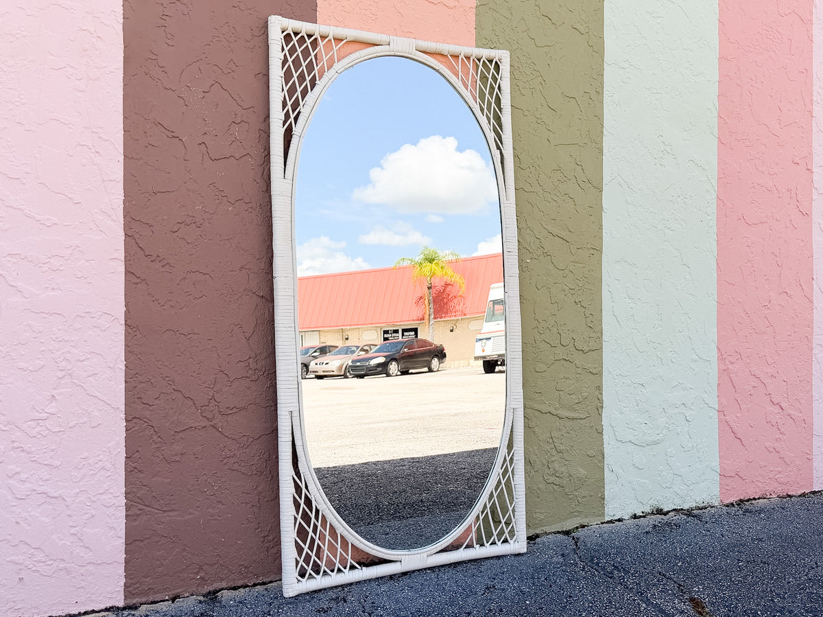 Rattan Lattice Mirror