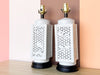 Pair of Palm Beach Pierced Lamps