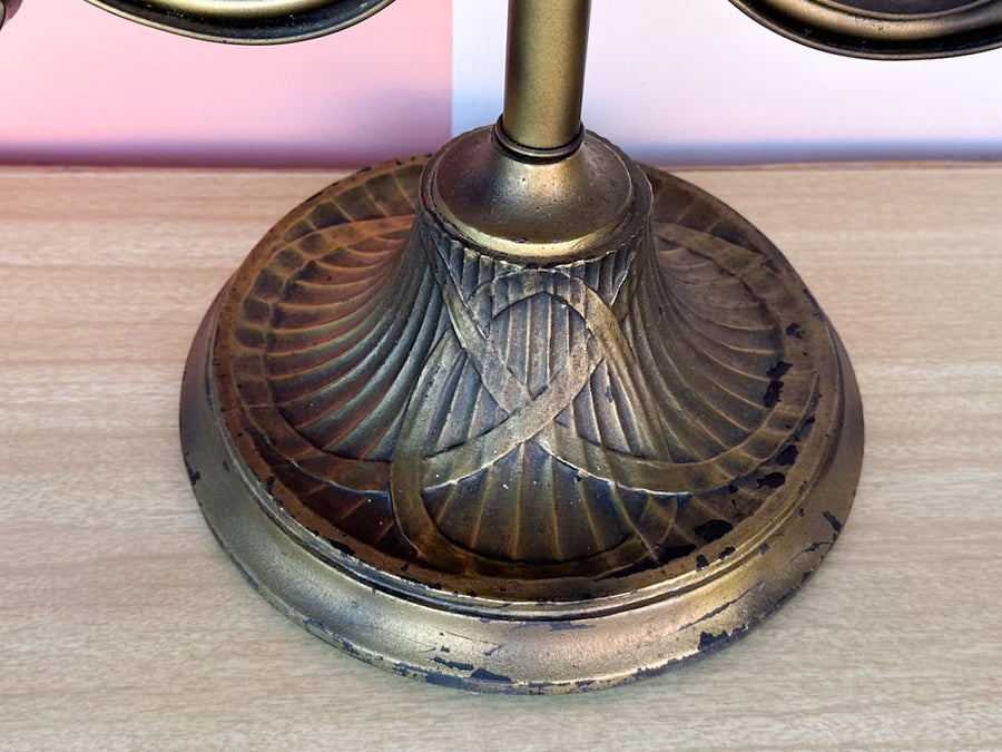 Pair of MCM Metal Tulip Lamps