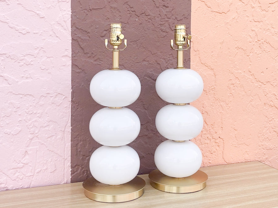 Pair of Modern Bubble Lamps