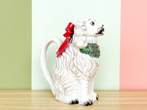 Fitz and Floyd Staffordshire Dog Holiday Pitcher