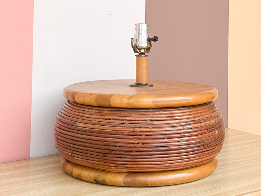 Island Chic Pencil Reed Rattan Lamp