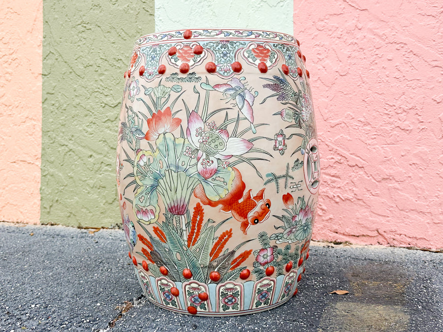 Colorful Koi Fish Garden Seat