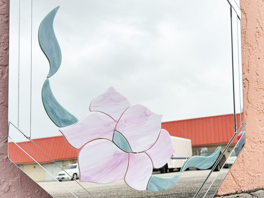 Art Deco Style Flower Mirror