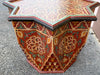 Colorful Red and Green Moroccan Style Side Table
