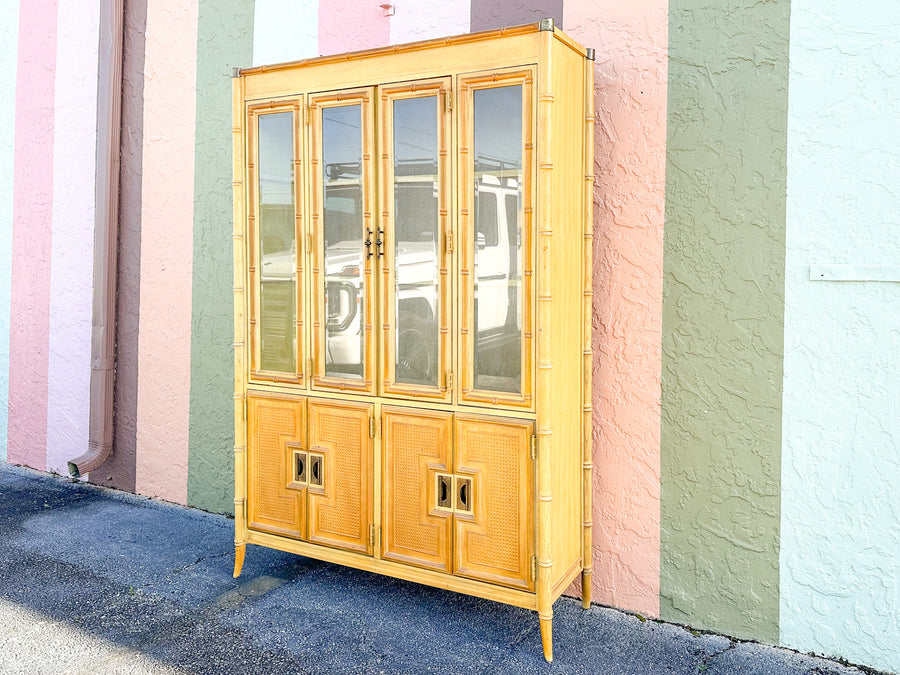 Faux Bamboo China Cabinet
