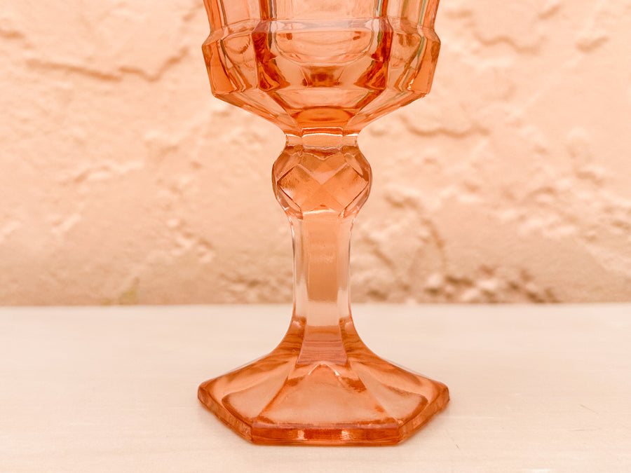 Set of Eight Pink Chic Goblets