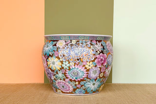 Floral Chinoiserie Cachepot