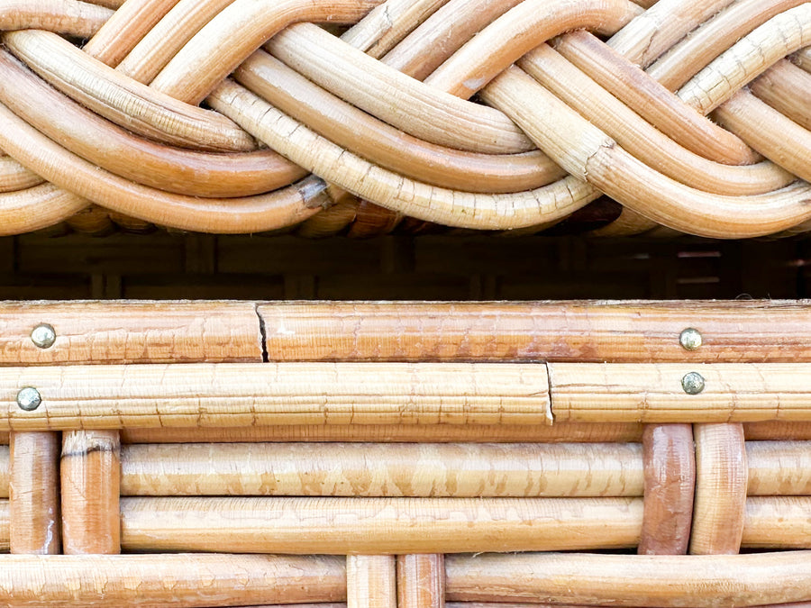 Braided Rattan Wrapped Dresser