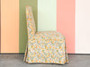 Happy Yellow Floral Upholstered Sweetheart Chair