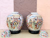 Pair of Colorful Chinoiserie Temple Jars