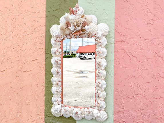 Coral Shell Chic Mirror