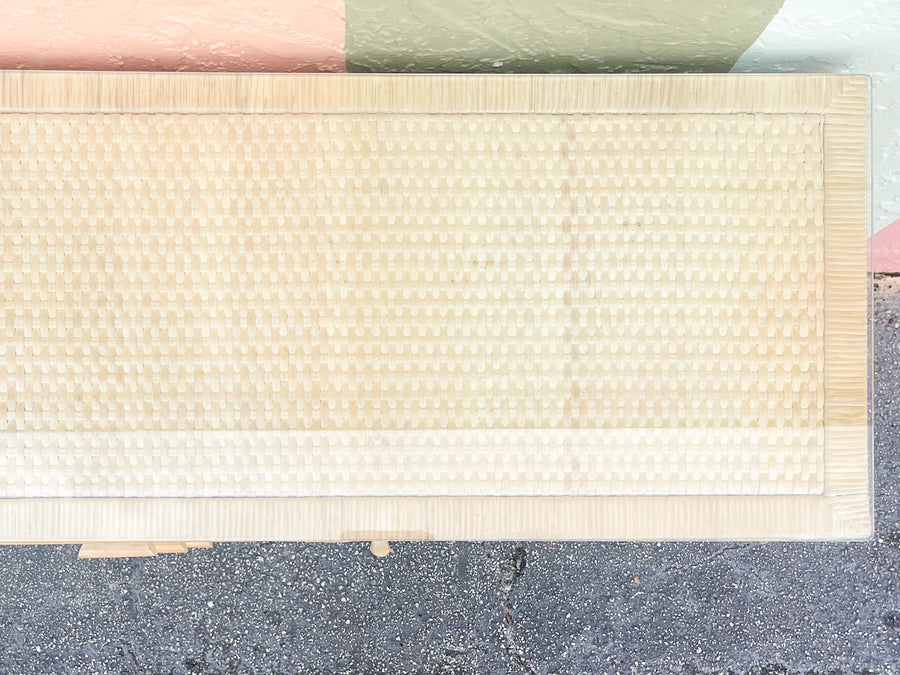 Coastal Style Rattan Wrapped Credenza