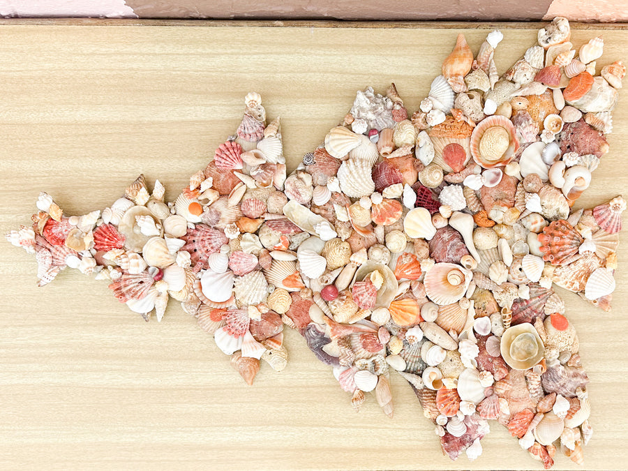 Shell Christmas Tree Wall Art