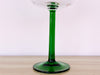 Set of Six French Green Stem Glassware