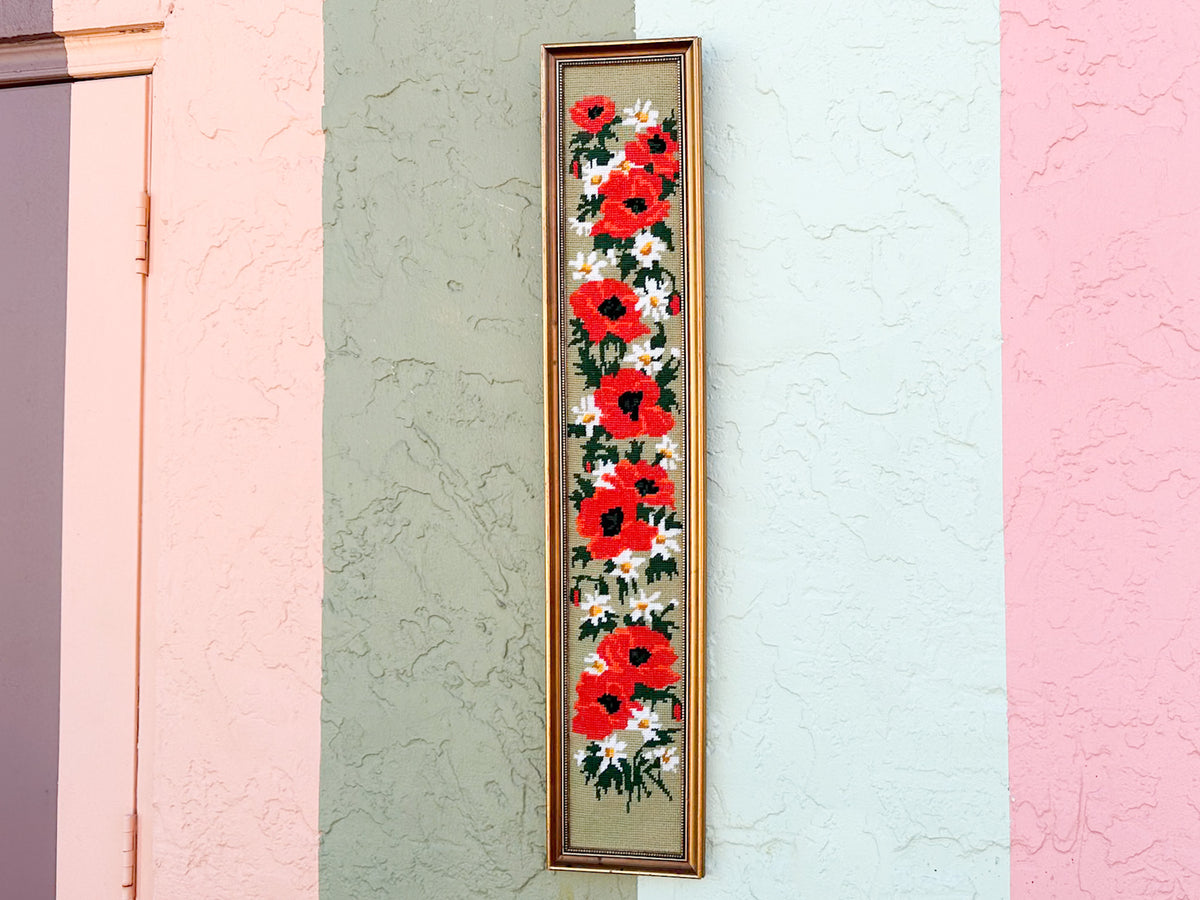 Holiday Poppy Needlepoint