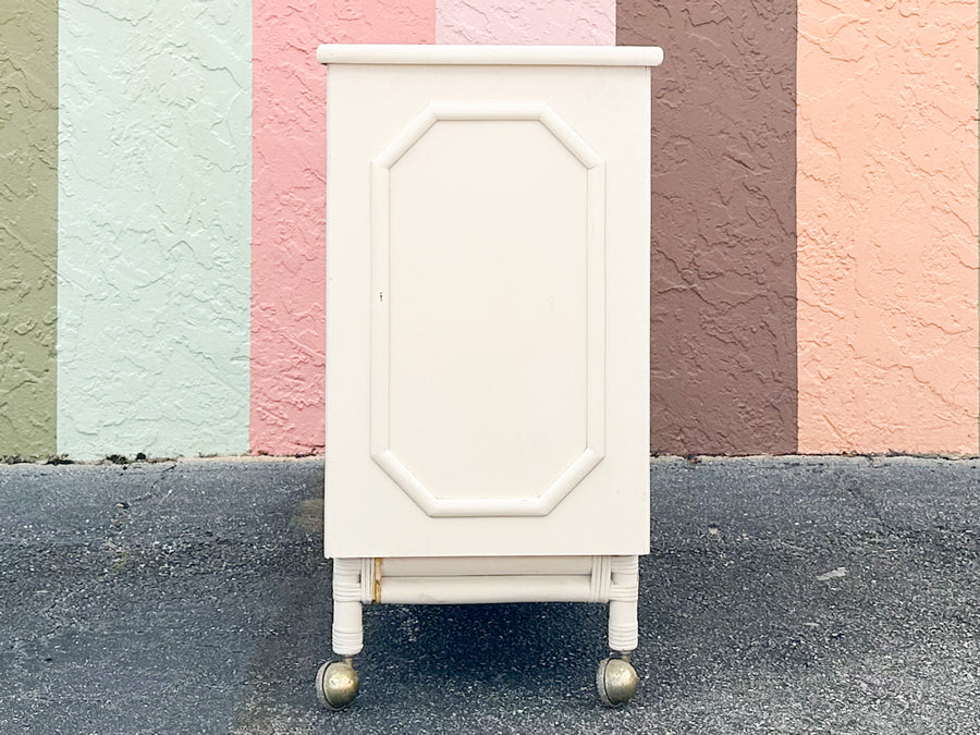 Coastal Chic Rattan Server on Castors