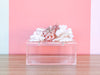 Lucite Peach Shell Box