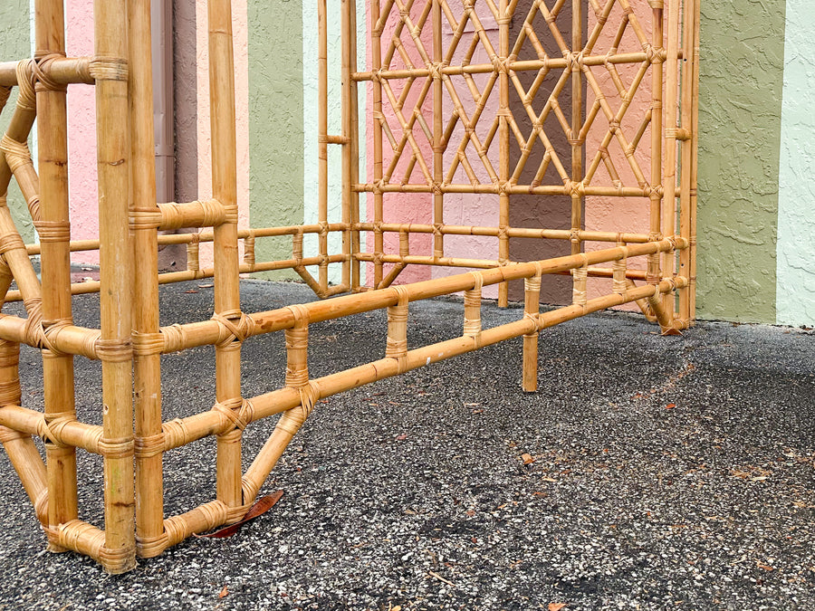 Fab Rattan Chippendale Queen Canopy Bed