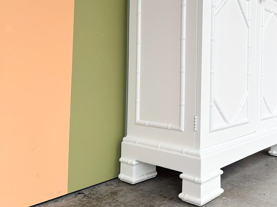 Newly Painted Lane Furniture Faux Bamboo Cabinet