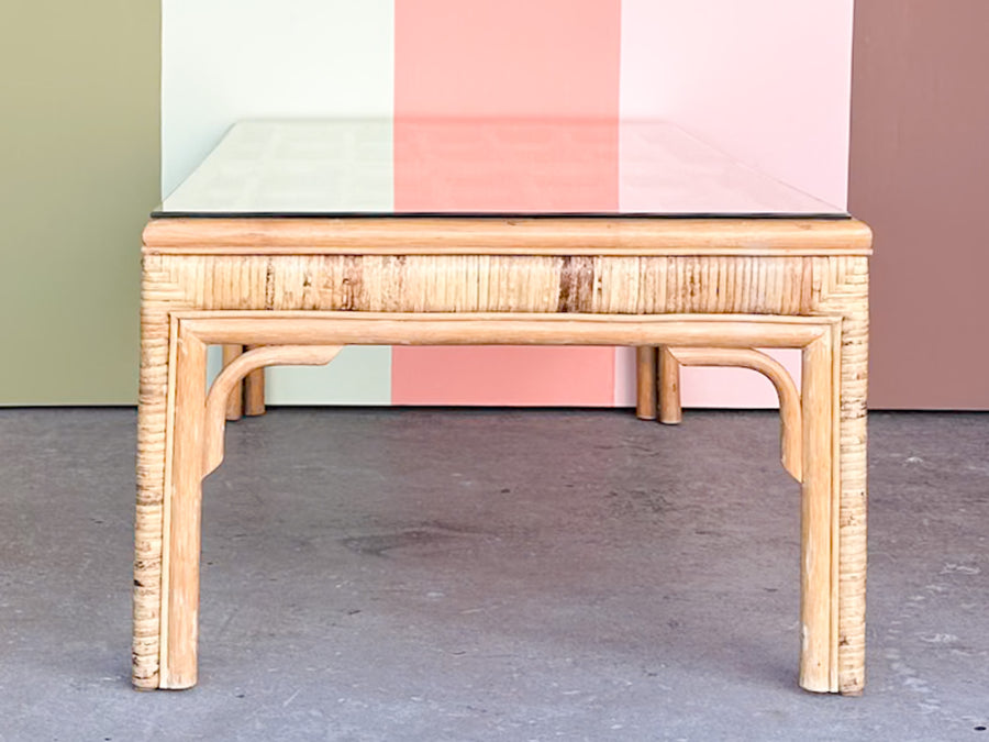 Old Florida Rattan Coffee Table