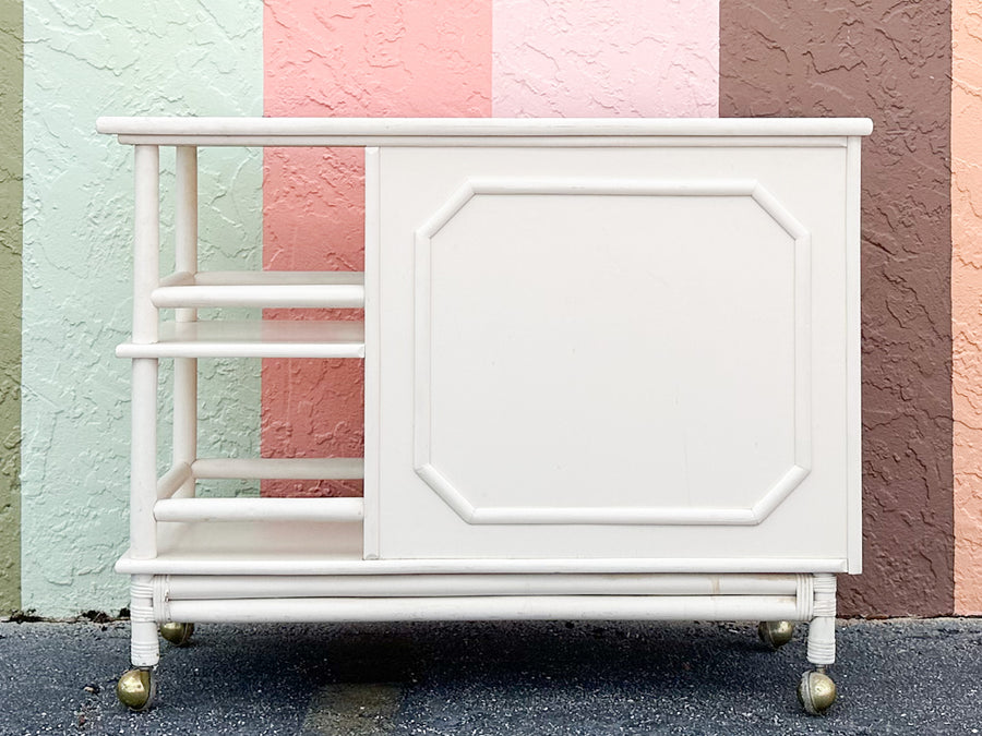 Coastal Chic Rattan Server on Castors