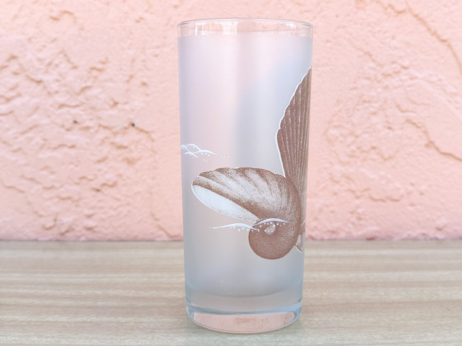 Set of Sixteen Frosted Shell Glassware