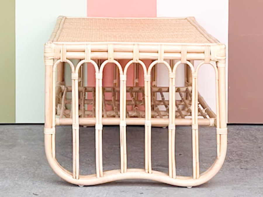 Coastal Style Rattan Coffee Table