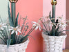 Pair of Sweet Floral Basket Lamps