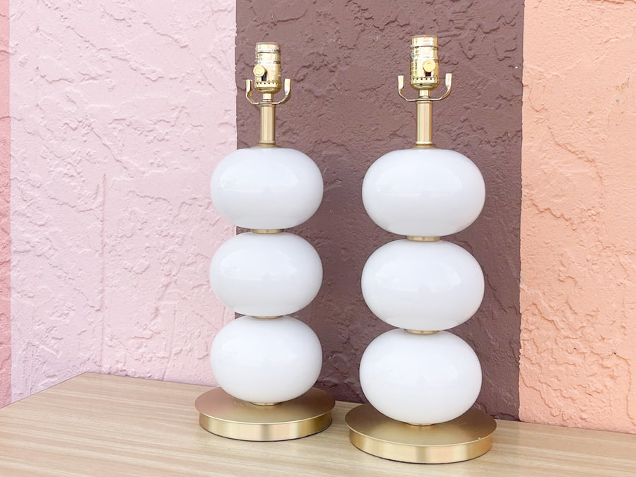 Pair of Modern Bubble Lamps