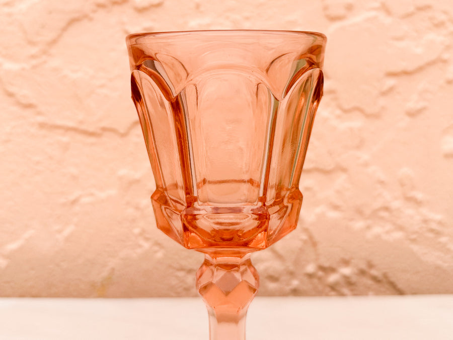 Set of Eight Pink Chic Goblets