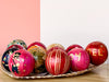 Set of Thirteen Bamboo Christmas Ornaments