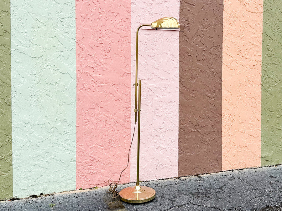 Brass Clam Shell Floor Lamp