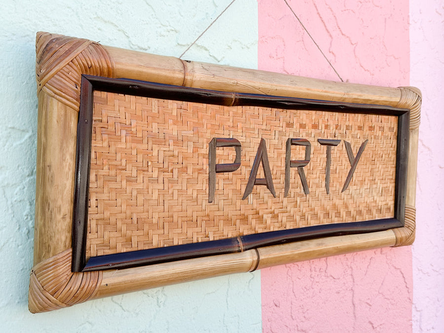 Tiki Bar Party Sign