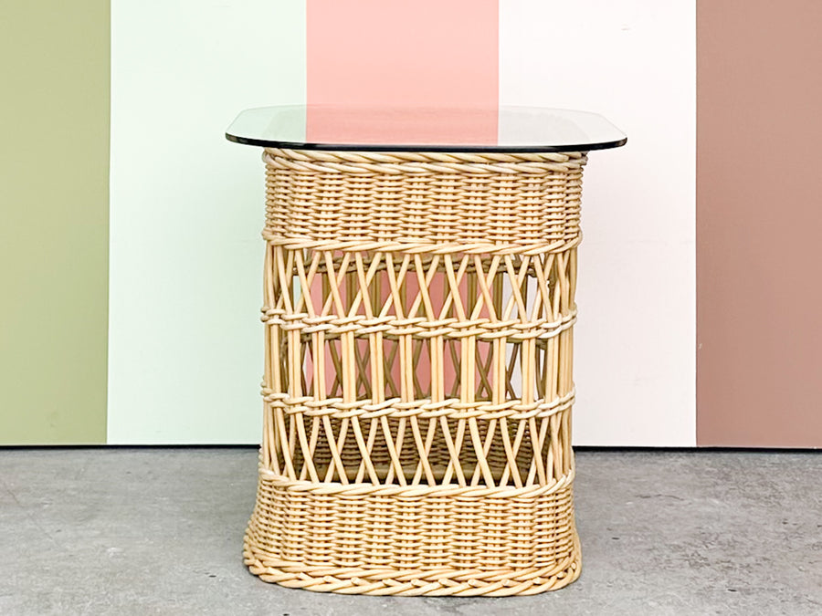 Wicker Chic Side Table