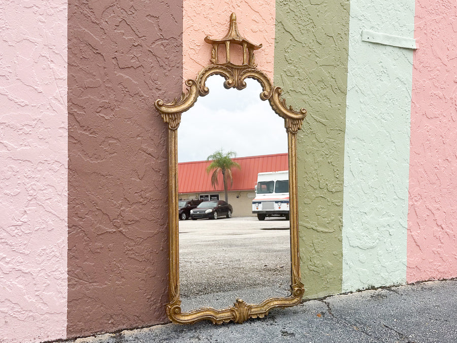 Italian Gilt Pagoda Mirror