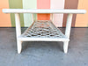 Old Florida Rattan Lattice Coffee Table