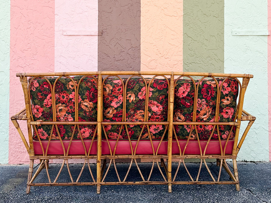 1940s Heywood Wakefield Rattan Sofa
