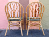 Set of Six Old Florida Rattan Dining Chairs