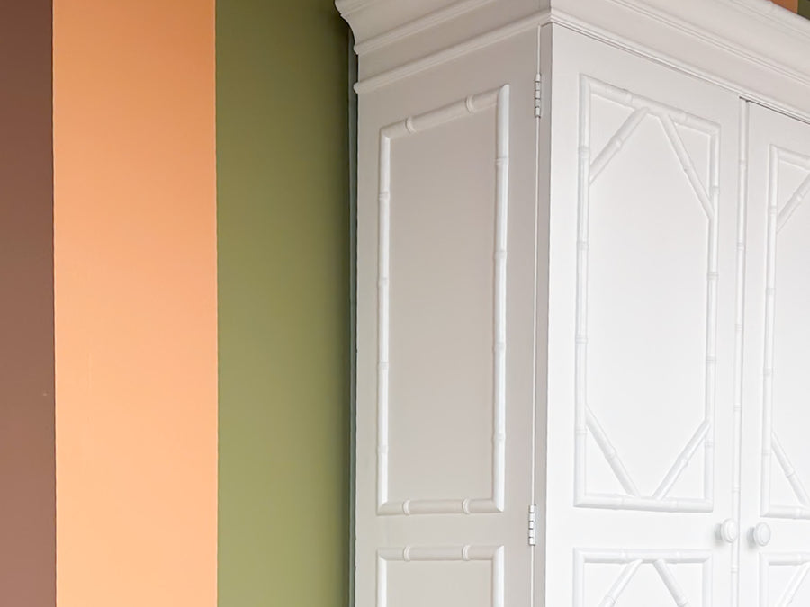 Newly Painted Lane Furniture Faux Bamboo Cabinet