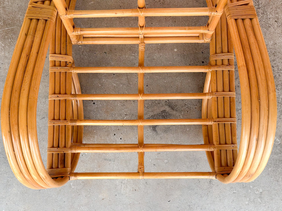 Old Florida Style Rattan Lounge Chair