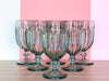 Set of Six Seafoam Goblets