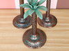 Trio of Palm Tree Candlesticks