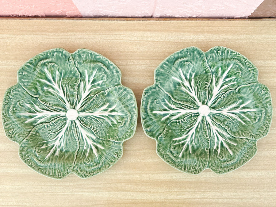 Set of Eight Bordallo Pinheiro Cabbageware Plates