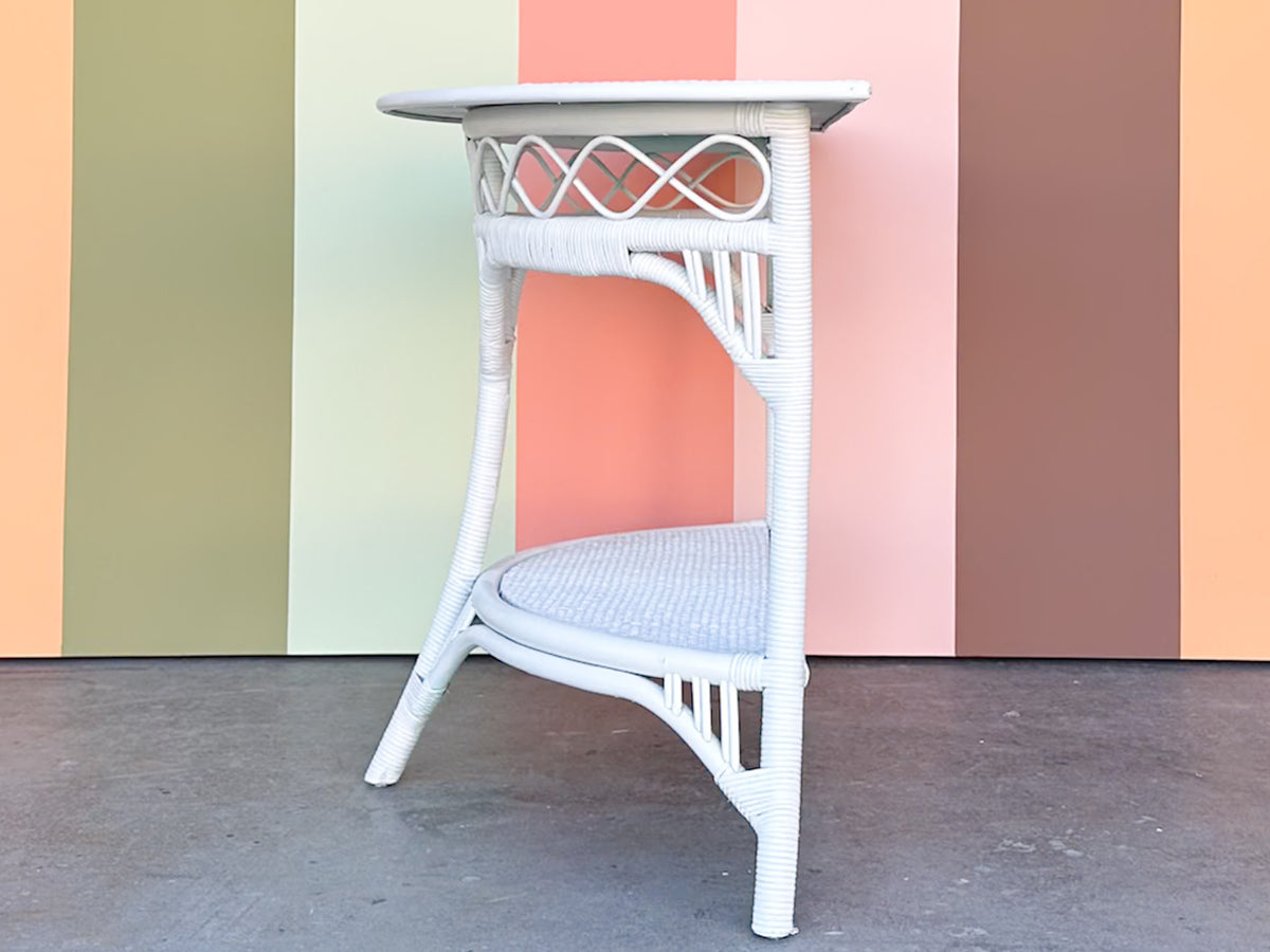 Wicker Chic Demilune