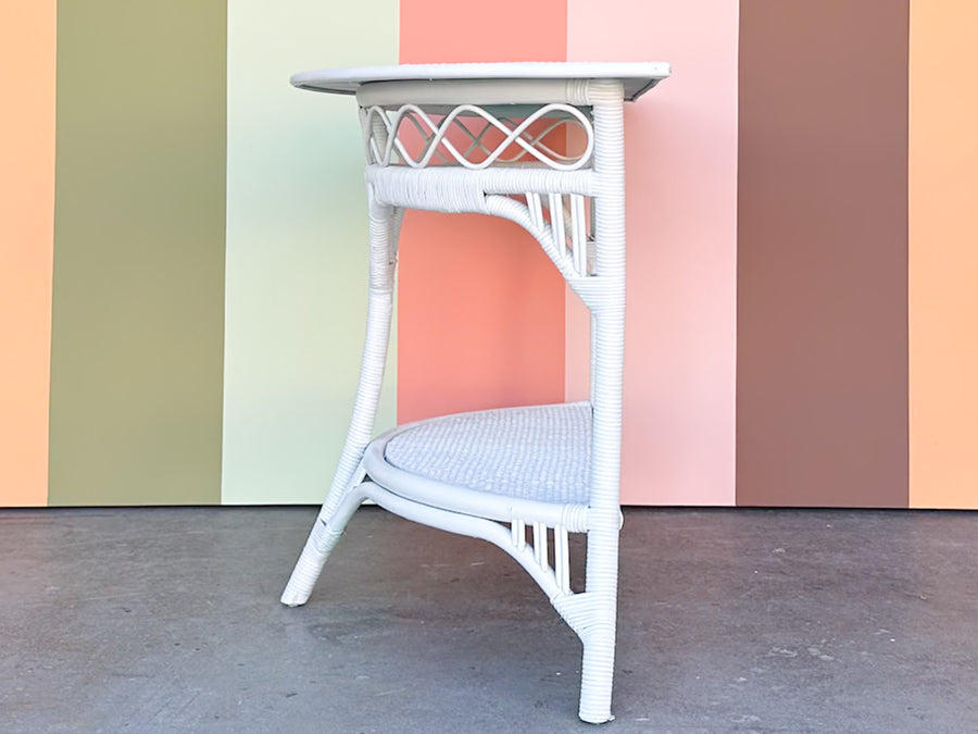 Wicker Chic Demilune