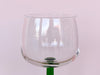 Set of Six French Green Stem Glassware