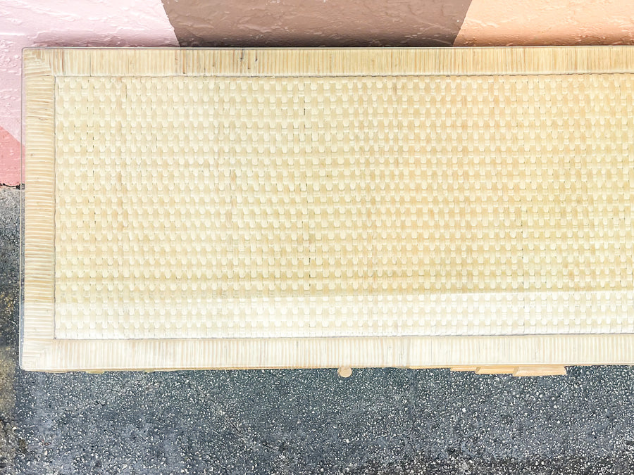 Coastal Style Rattan Wrapped Credenza